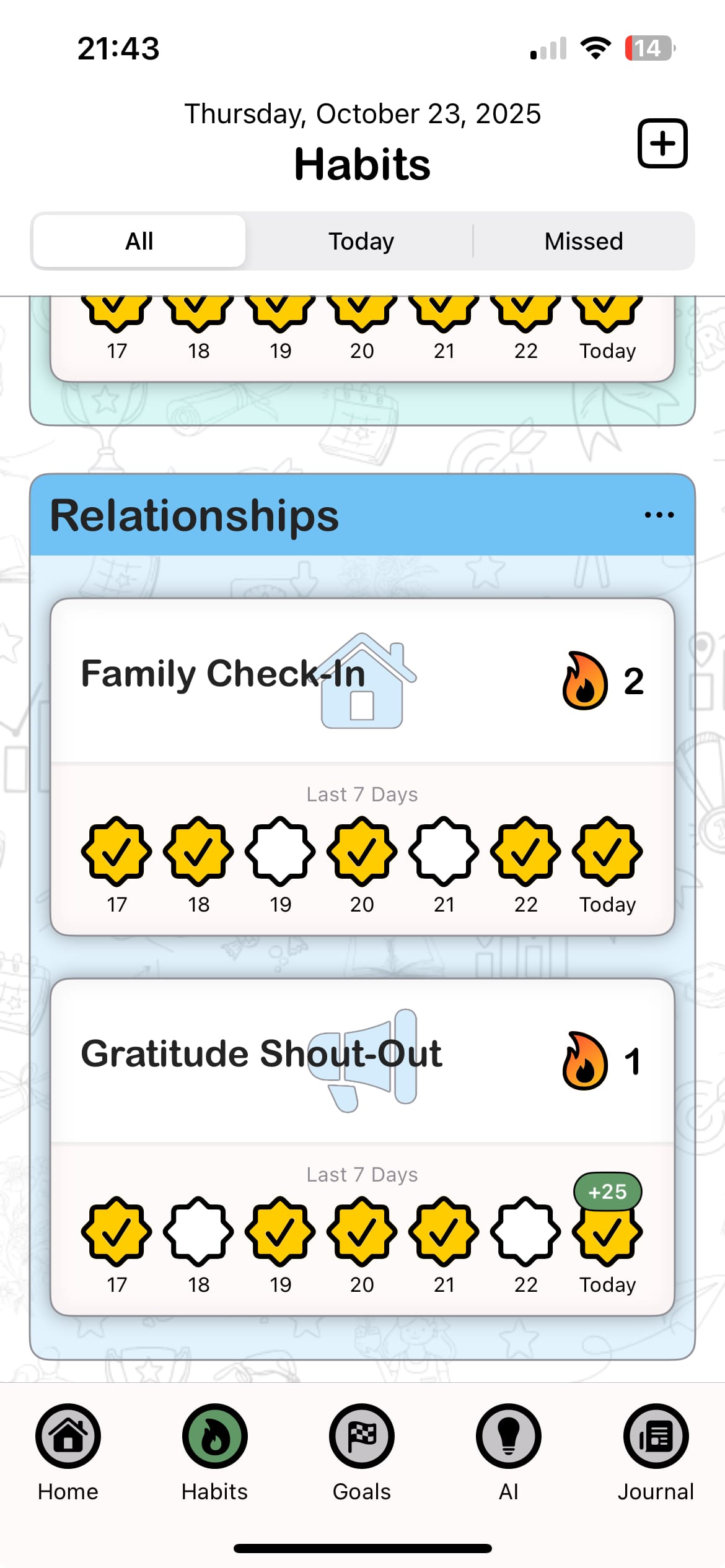 Habit And Goal Setup Screens