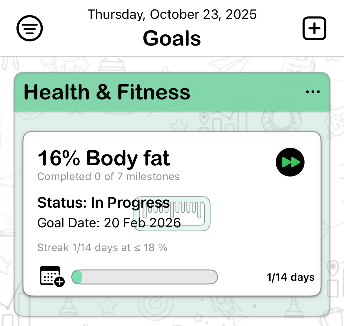 Goal Wizard With Milestones